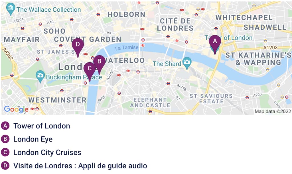 london city pass map