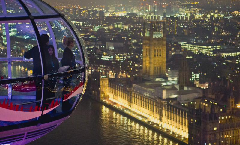 View from London Eye by nigth